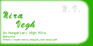 mira vegh business card