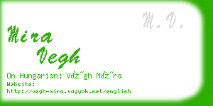 mira vegh business card